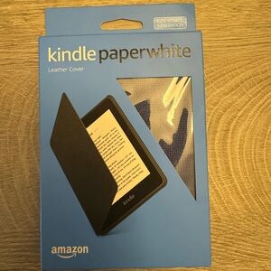 NEW! Amazon Kindle Leather 10th generation case - Denim blue (dark blue)